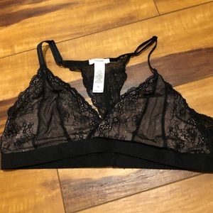 Black lace bralette